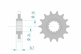 Kit chaîne AFAM 525XHR3 15/42 standard - couronne standard 10802