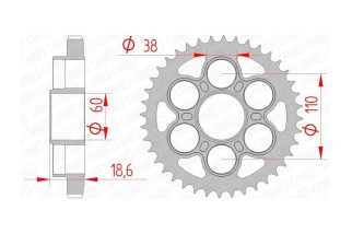Kit chaîne AFAM 530XHR2 14/40 super-renforcé - couronne standard 50900