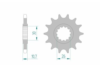 Kit chaîne AFAM 525XSR2 15/45 super-renforcé - couronne standard 12815