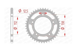 Kit chaîne AFAM 520XMR3 16/39 standard - couronne standard 10627