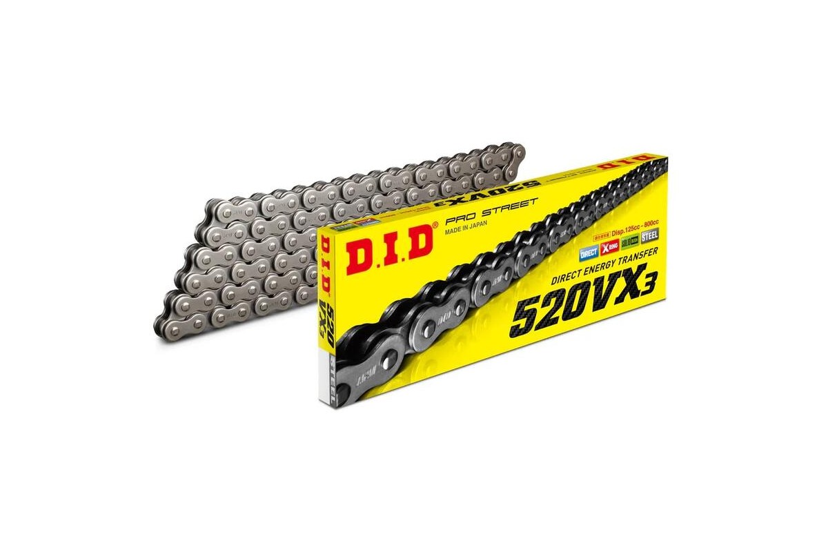 Kit chaîne DID/PBR 520VX3 14/48 standard - couronne standard