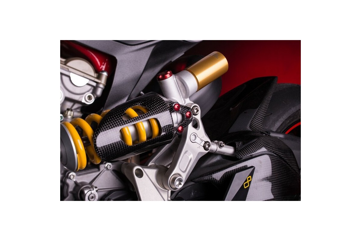 Protection amortisseur LIGHTECH carbone brillant