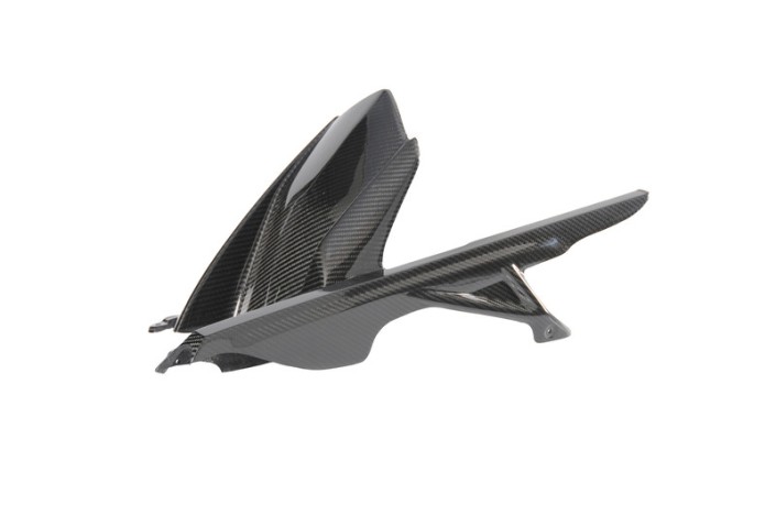 Garde-boue arrière avec protection de chaîne LIGHTECH carbone brillant