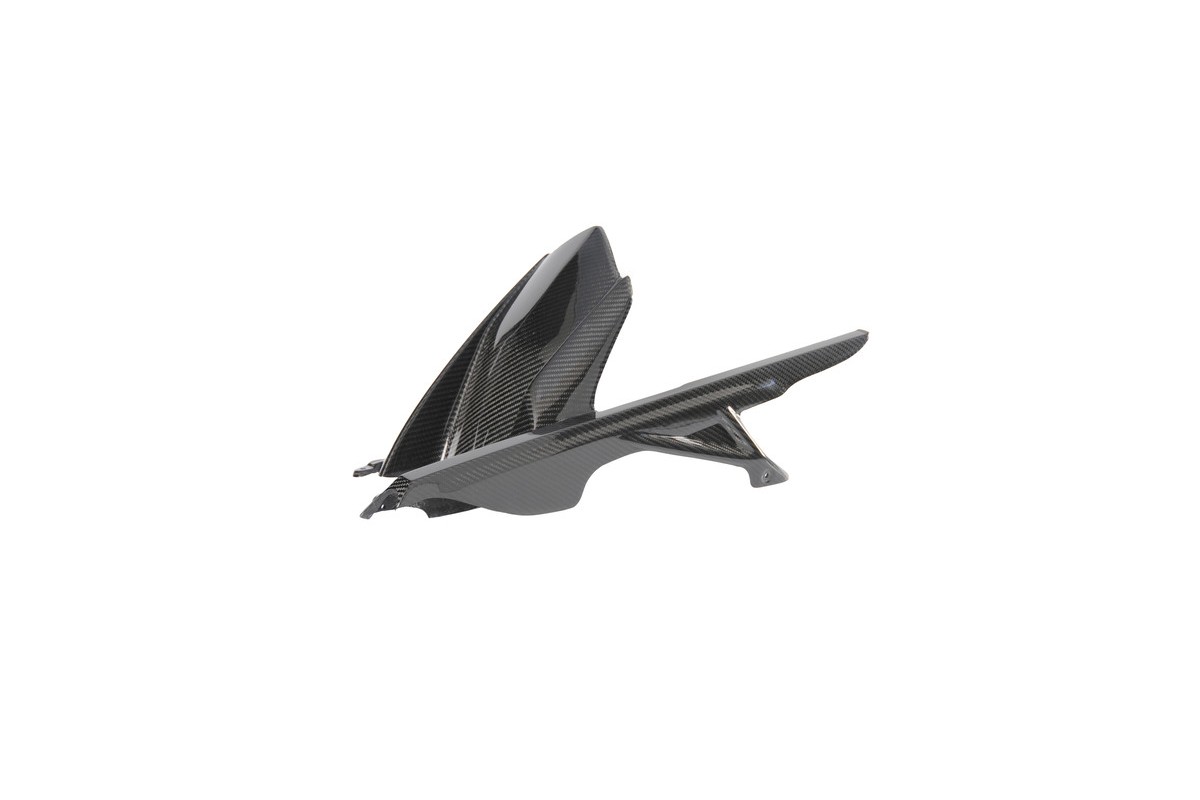 Garde-boue arrière avec protection de chaîne LIGHTECH carbone brillant