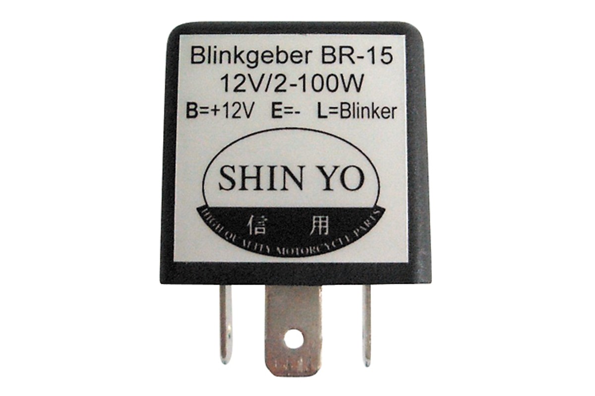 HIGHSIDER smart Flasher relay SY-02, 3-pole, 12 VDC, 1-100 Watt