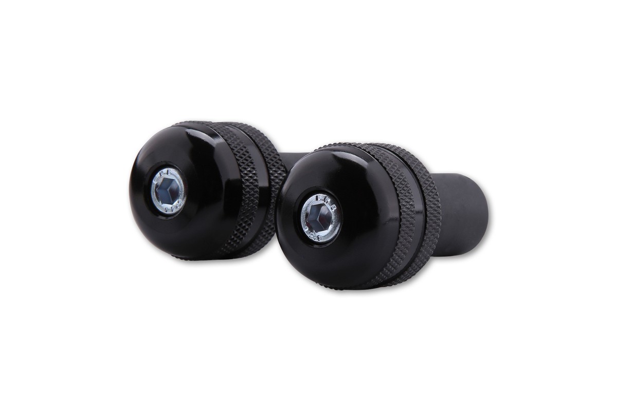 HIGHSIDER smart Bar End Weights, black, knurled, for steel handlebars
