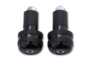 HIGHSIDER smart Bar End Weights, black, knurled, for steel handlebars
