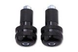 HIGHSIDER smart Bar End Weights, black, knurled, for steel handlebars