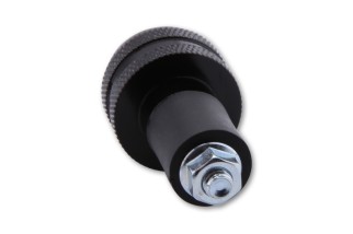 HIGHSIDER smart Bar End Weights, black, knurled, for steel handlebars