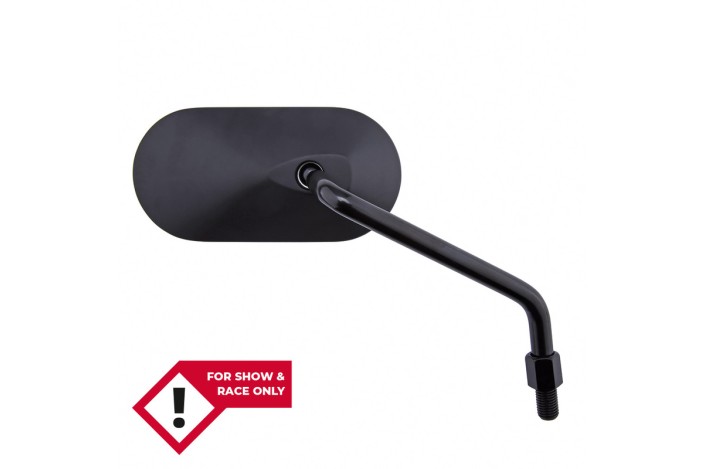 HIGHSIDER smart AGILA Handlebar Mirror, Oval, Black, Right, No E-test