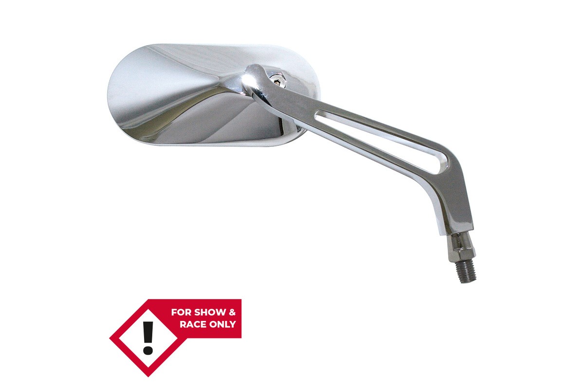 HIGHSIDER smart Handlebar mirror, oval, chrome