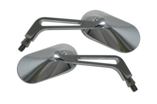 HIGHSIDER smart Handlebar mirror, oval, chrome