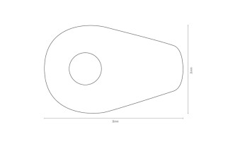 HIGHSIDER smart Alu mounting plates INDY SPACER for YAMAHA MT 07/09/10, set