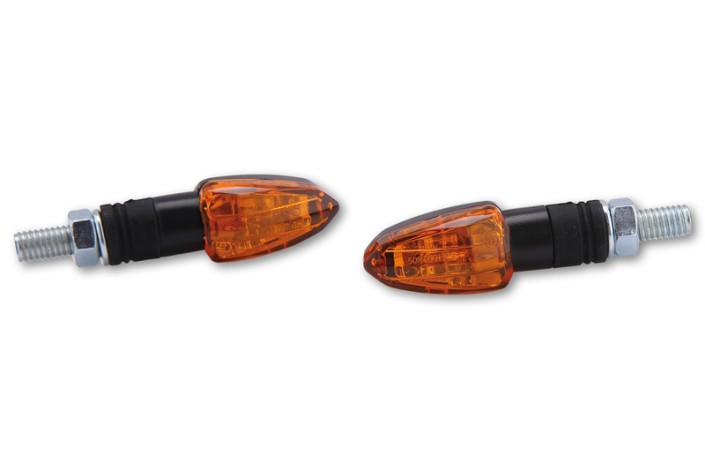 HIGHSIDER smart Halogen flasher LIZZARD, black, yellow glass, 12V/6W