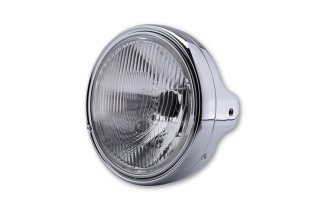 HIGHSIDER smart 7-inch LTD headlamp, H4 insert, side mounting, embossed glass, chrome-plated