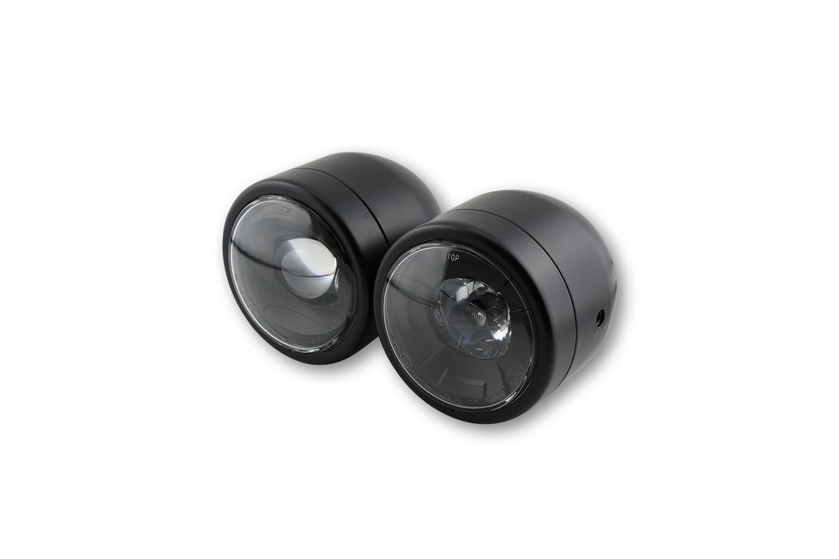 HIGHSIDER smart LED headlight TWIN, black, side mounting