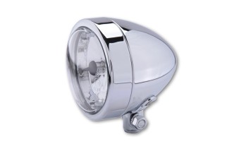 HIGHSIDER smart Chrome headlight BULLET, lower mounting, high beam H4