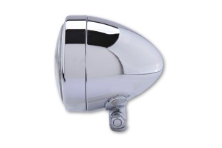 HIGHSIDER smart Chrome headlight BULLET, lower mounting, high beam H4