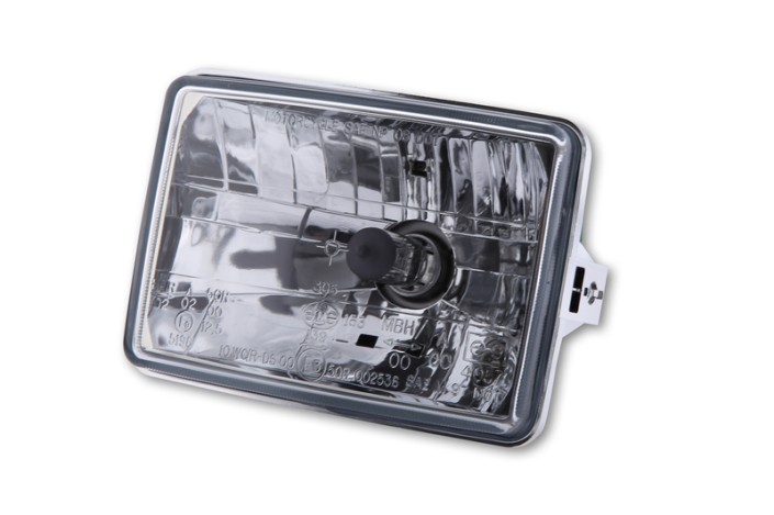HIGHSIDER smart H4 insert 130 x 90mm, clear glass 12V 60/55W, parking light, E-gepr.