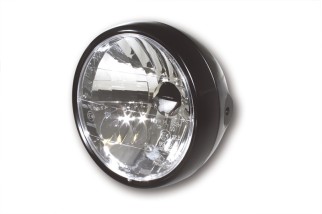 HIGHSIDER smart Headlight, 6 1/2 metal housing black satin finished, with parking light