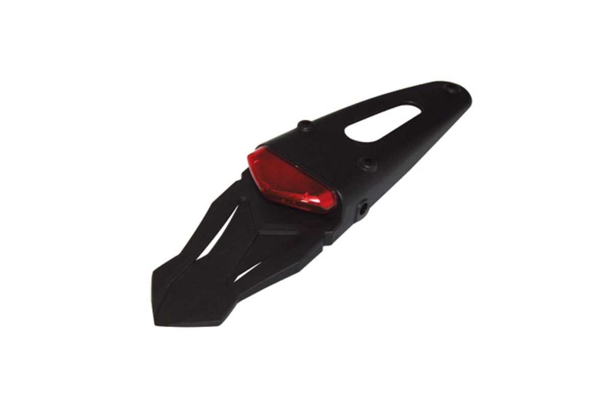 HIGHSIDER smart LED taillight, red glass, with universal rear plastic in black