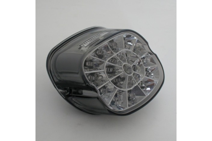 HIGHSIDER smart LED taillight, tinted glass and chrome reflector, for many HD models 1973-1998
