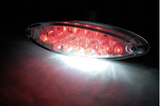 HIGHSIDER smart NUMBER1 LED mini tail light, with license plate light, clear glass.