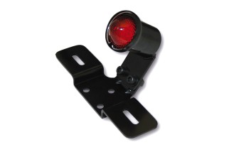 HIGHSIDER smart LED taillight OLD SCHOOL TYP3, black, red glass, with number plate holder