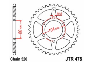 Kit chaîne DID/JT 520VX3 14/43 standard - couronne standard
