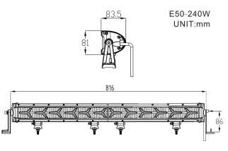 Projecteur LED 240W – 32 pouces 16 800 lm Offroad étanche IP68 | Sifam - Achat en ligne