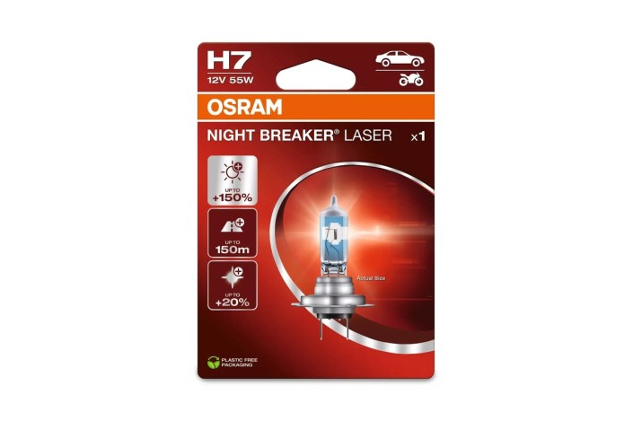 Ampoule OSRAM H7 Night Breaker Laser 12V 55W PX26d - à l'unité