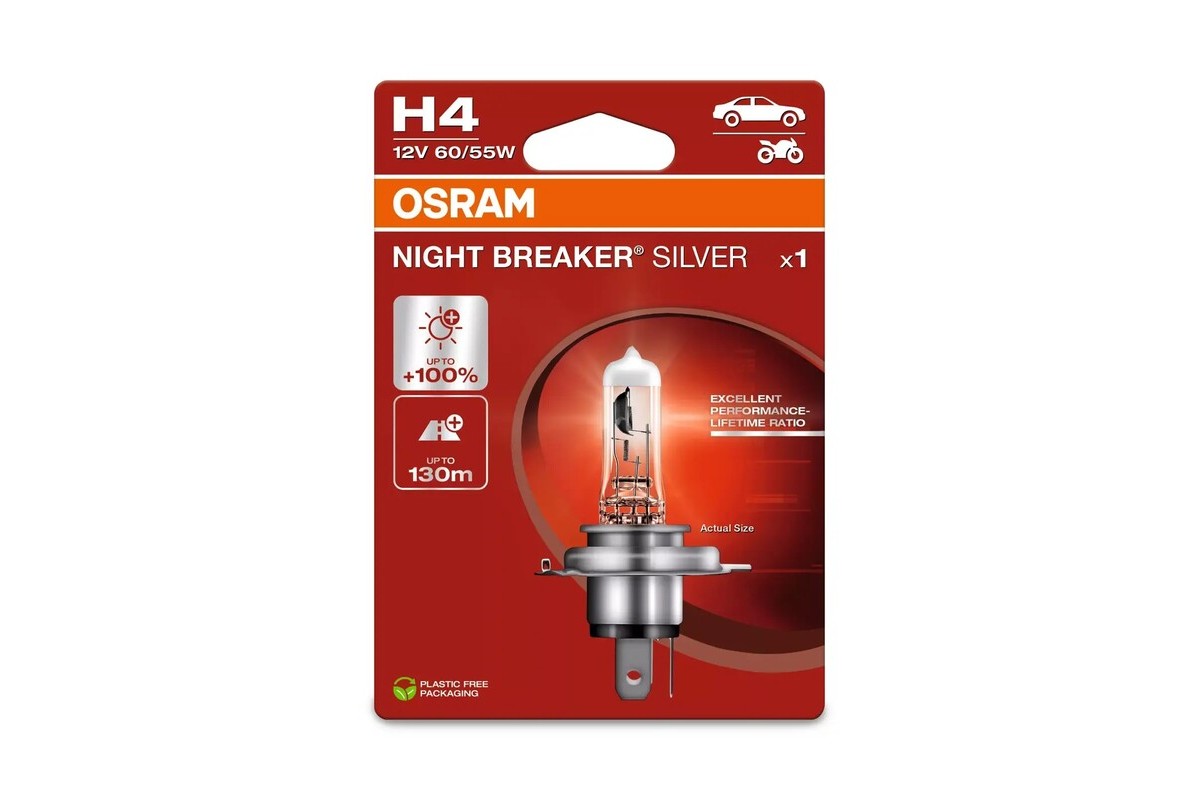 Ampoule OSRAM Night Breaker Silver H4 12V/60/55 - X1