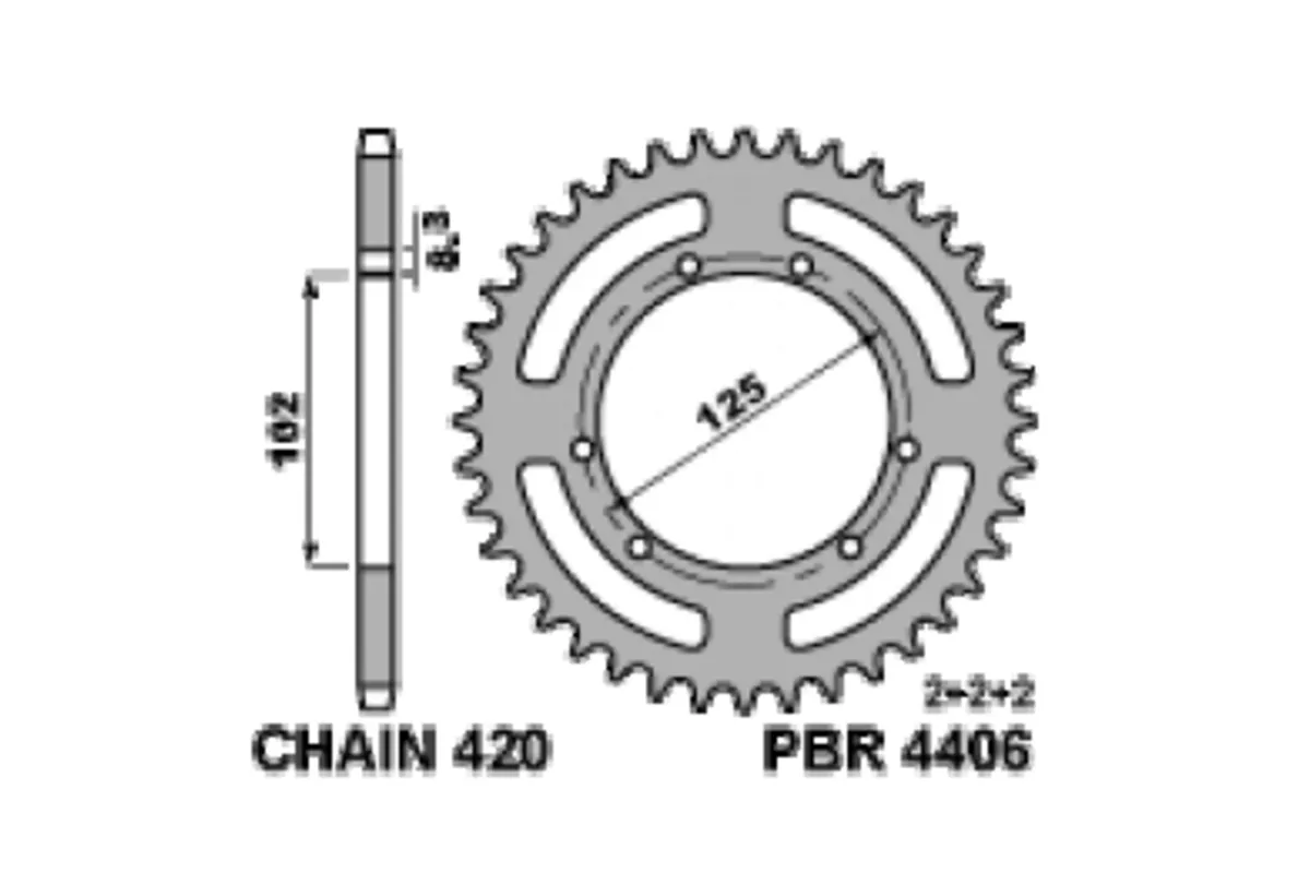 Couronne PBR acier standard 4406 - 420