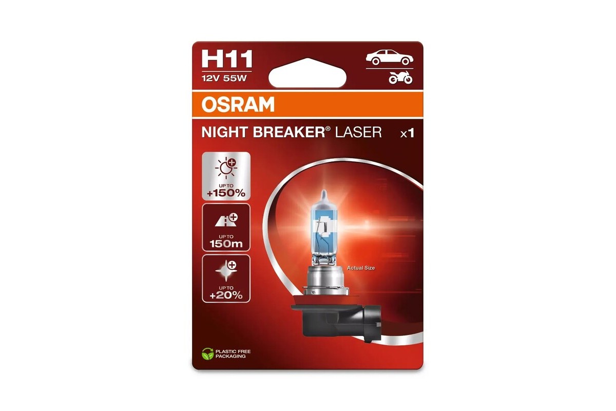 Ampoule OSRAM Night Breaker Laser H11 12V/55W - X1