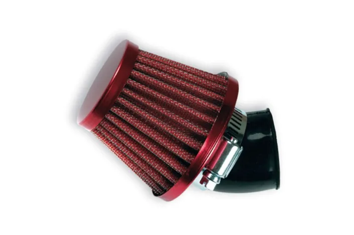 Filtre à air conique V PARTS papier 45° Ø28mm chrome - L304