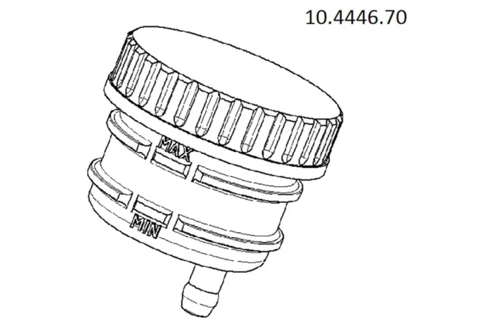 Reservoir for master cylinder Brembo strait exit clamp fixing