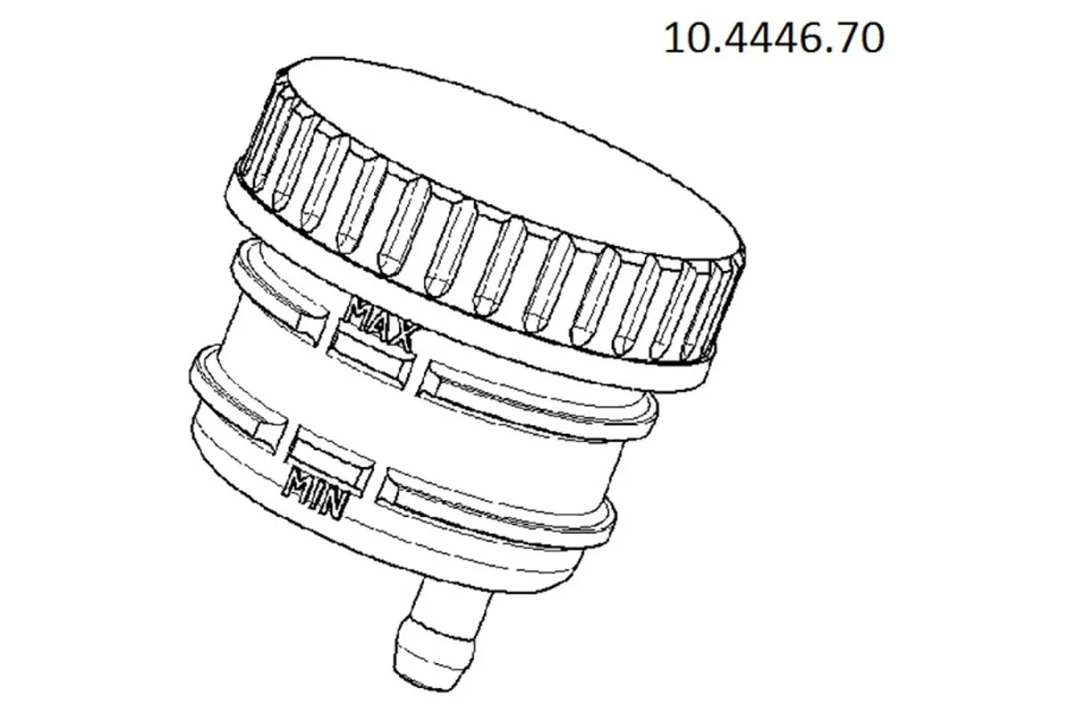 Reservoir for master cylinder Brembo strait exit clamp fixing