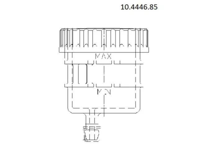 Reservoir for master cylinder Brembo strait exit clamp fixing