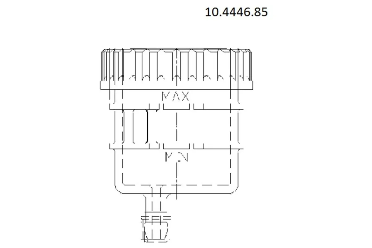 Reservoir for master cylinder Brembo strait exit clamp fixing