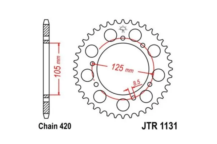 Couronne JT SPROCKETS acier standard 1131 - 420