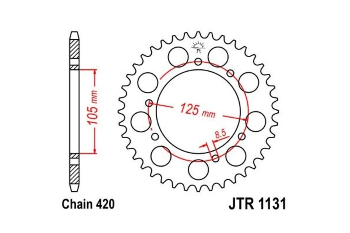 Couronne JT SPROCKETS acier standard 1131 - 420