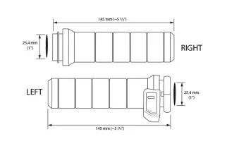 Poignées chauffantes KOSO Titan-X avec interrupteur intégré - chrome