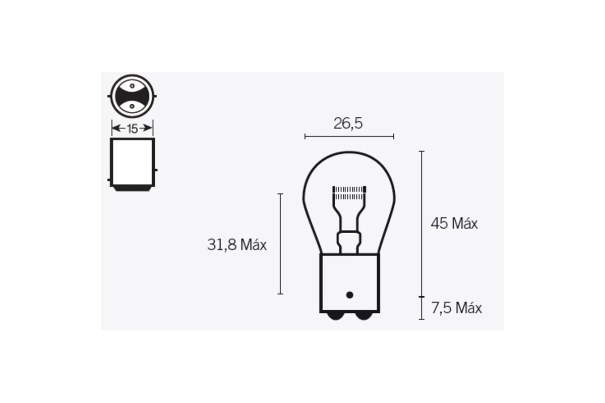 Ampoule TECNIUM S25 12V 21/5W - x10