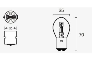 Ampoule TECNIUM S1 12V 25/25W - x10