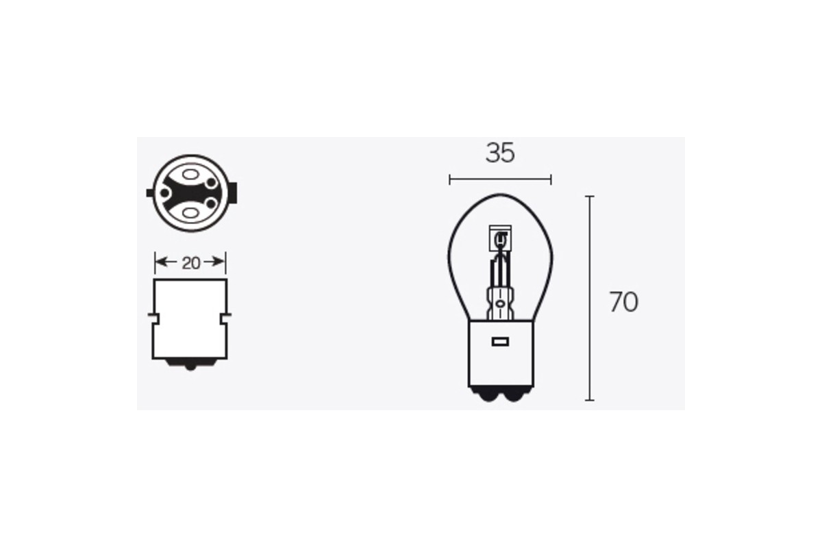 Ampoule TECNIUM B35 12V 35/35W - x10