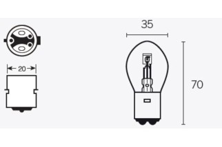 Ampoule TECNIUM B35 12V 35/35W - x10