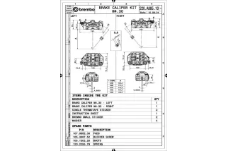 Paire d'étrier de frein avant radial BREMBO UPGRADE M50 4 pistons Ø30mm