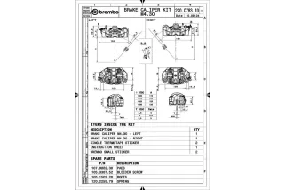 Paire d'étrier de frein avant radial BREMBO UPGRADE GP4-RS 4 pistons Ø30mm