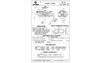 Paire étriers BREMBO UPGRADE M4 monobloc - 108mm/P4 34 (avec plaquettes)
