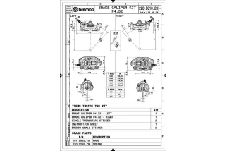 Paire étriers BREMBO UPGRADE GP4RX (usinés CNC nickelé) - 100mm (avec plaquettes)